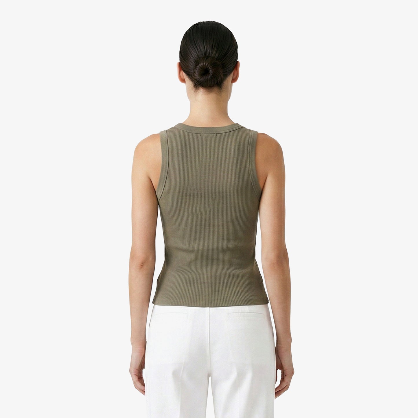 Nautica Kadın Yeşil Slim Fit Kolsuz T-shirt