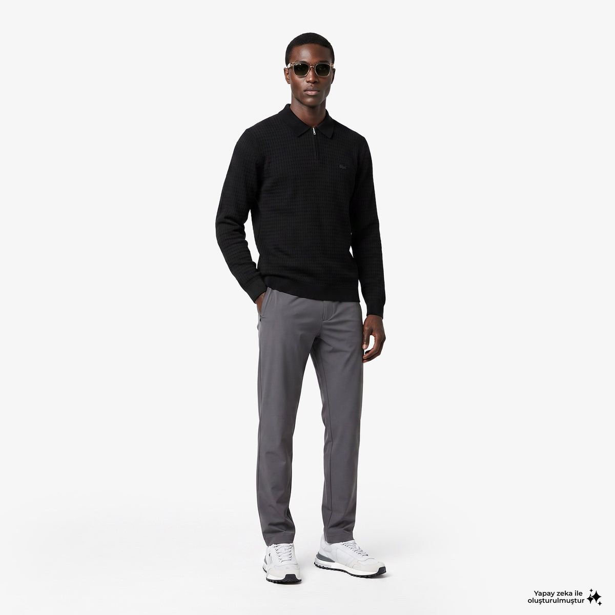 Lacoste Regular Fit Erkek Siyah Kazak
