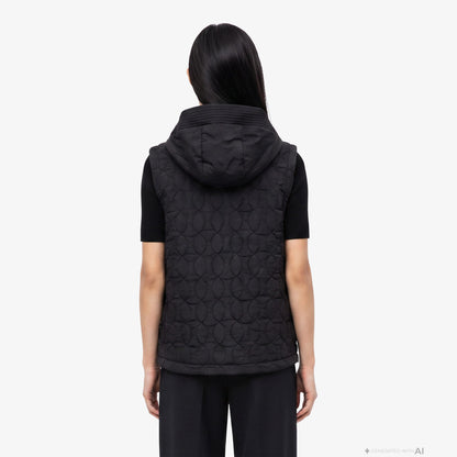Lacoste Regular Fit Kadın Siyah Yelek