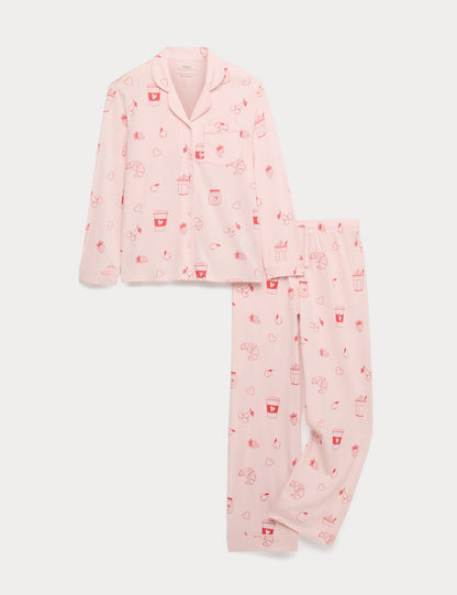 Desenli Pijama Takımı