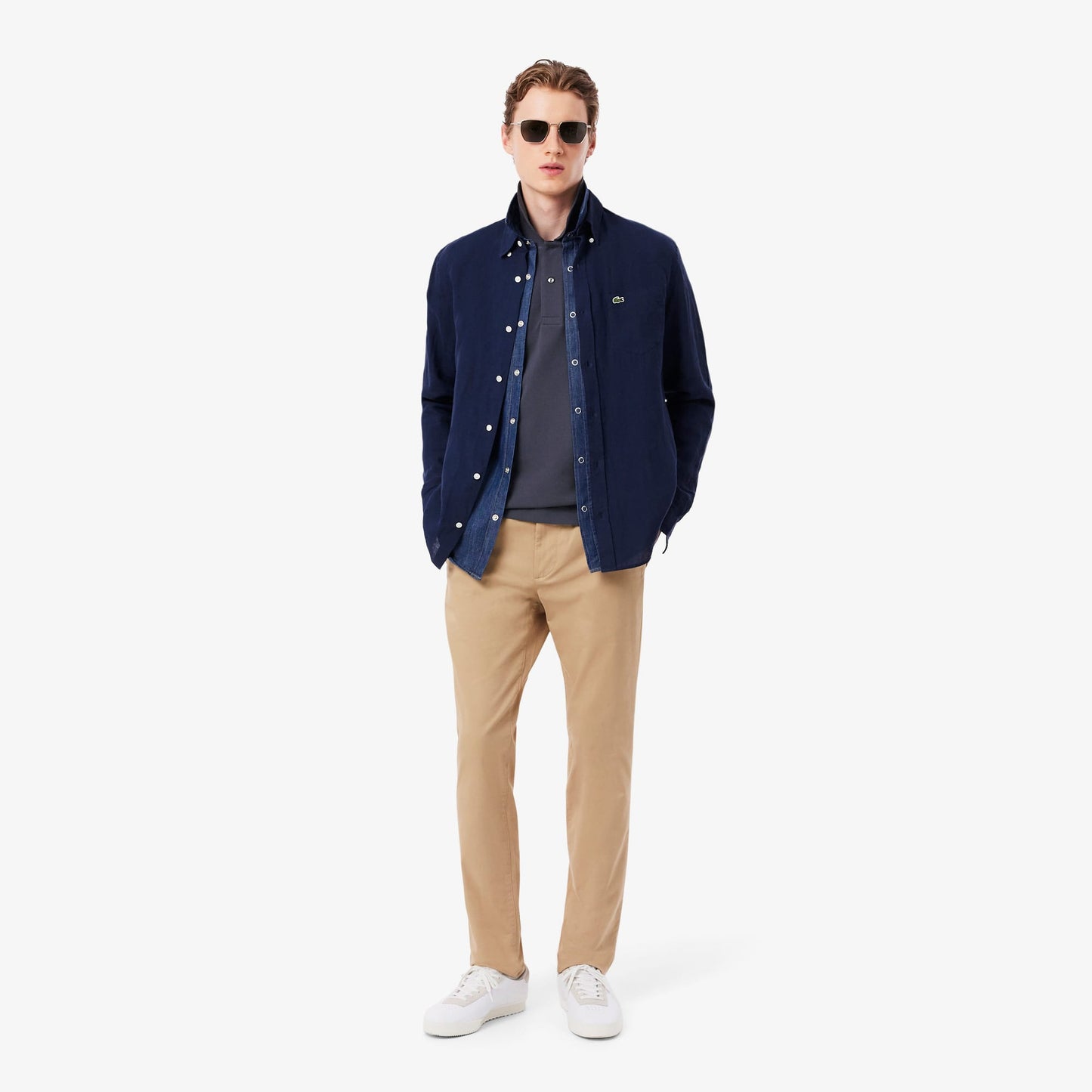 Lacoste L.12.12 Erkek Classic Fit Gri Polo