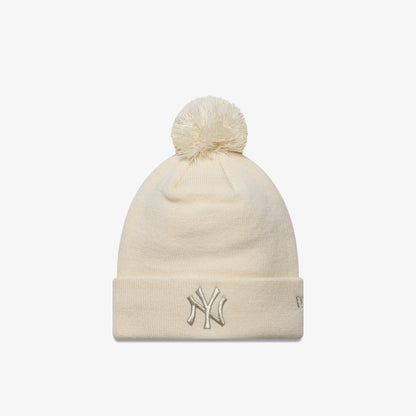 New Era New York Yankees Mlb Metallic Kadın Bej Bere