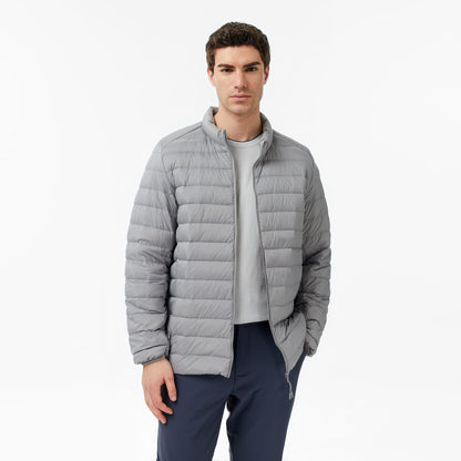 Nautica Erkek Gri Regular Fit Dik Yaka Su Itici Kaz Tüyü Mont