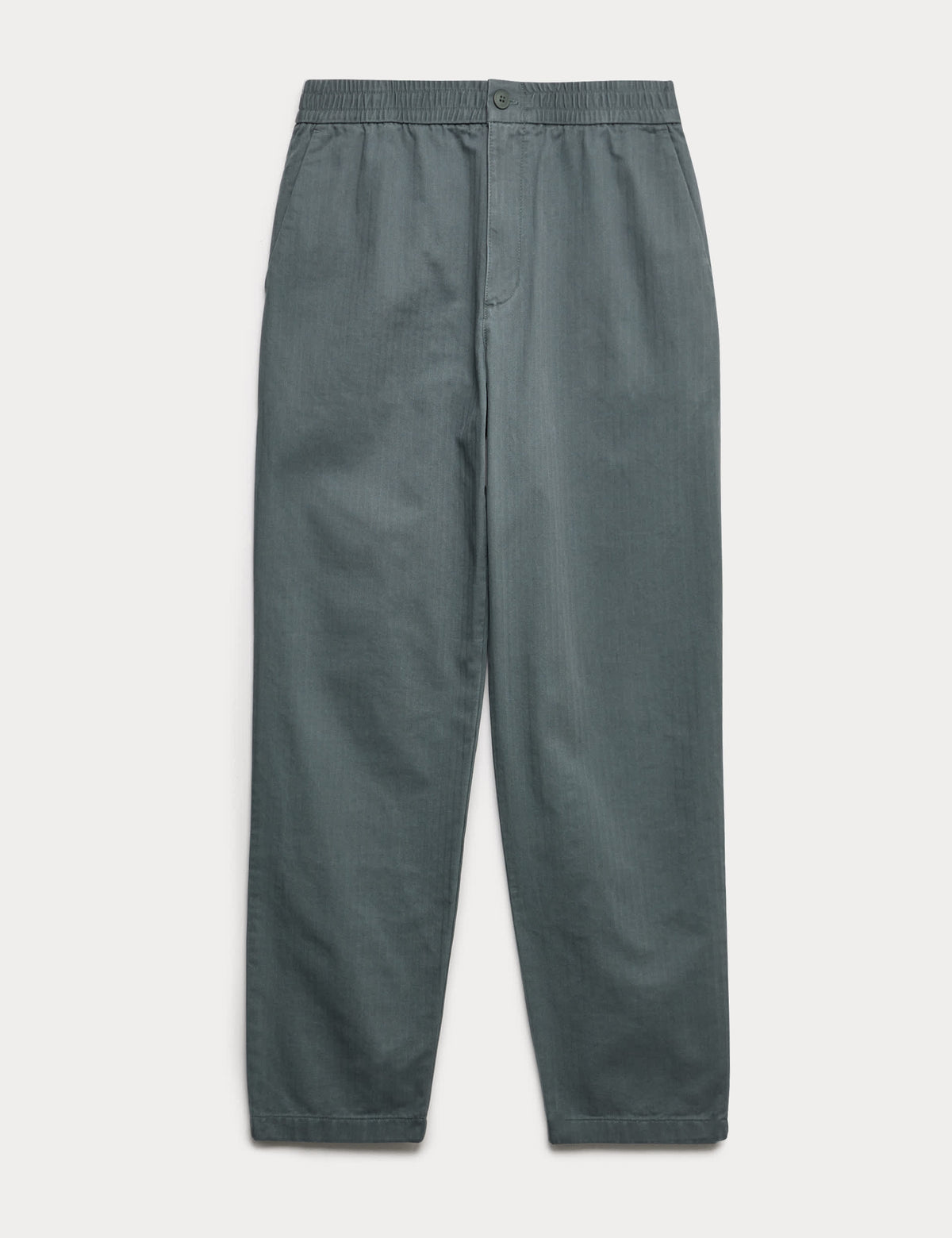 Pure Cotton Herringbone Pantolon