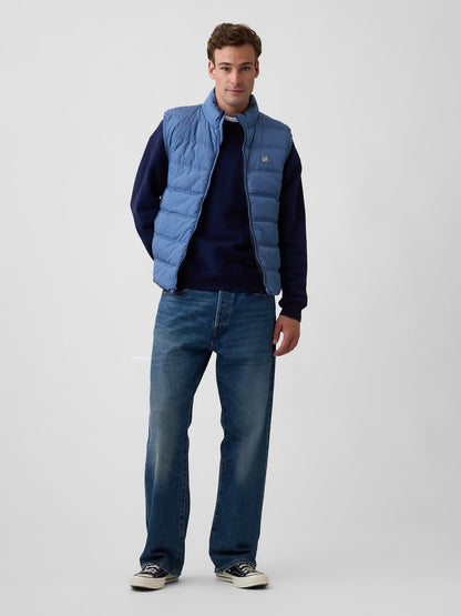 Mavi Relaxed Puffer Şişme Yelek