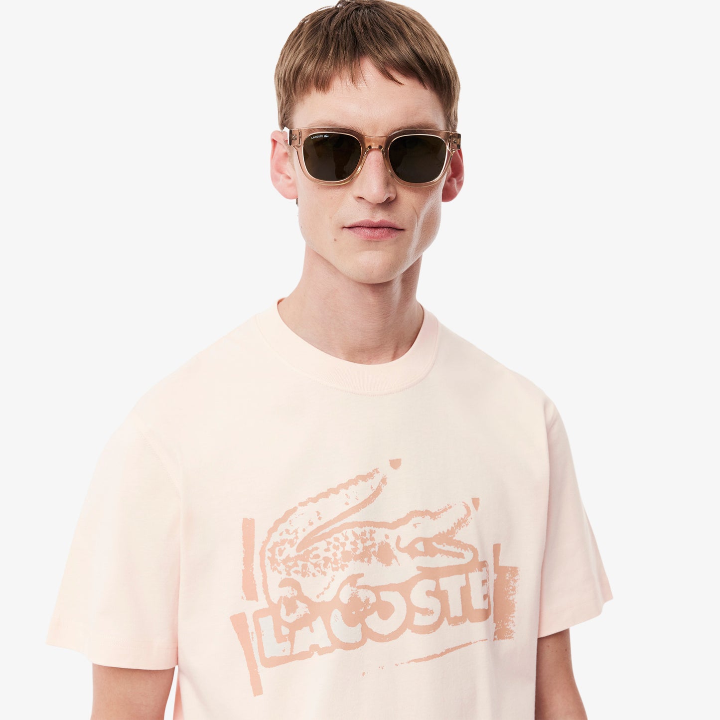 Lacoste Classic Fit Erkek Bej T-shirt