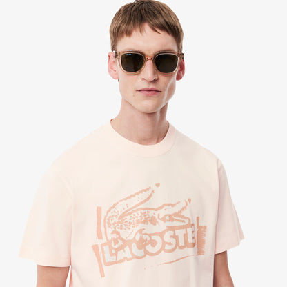Lacoste Classic Fit Erkek Bej T-shirt