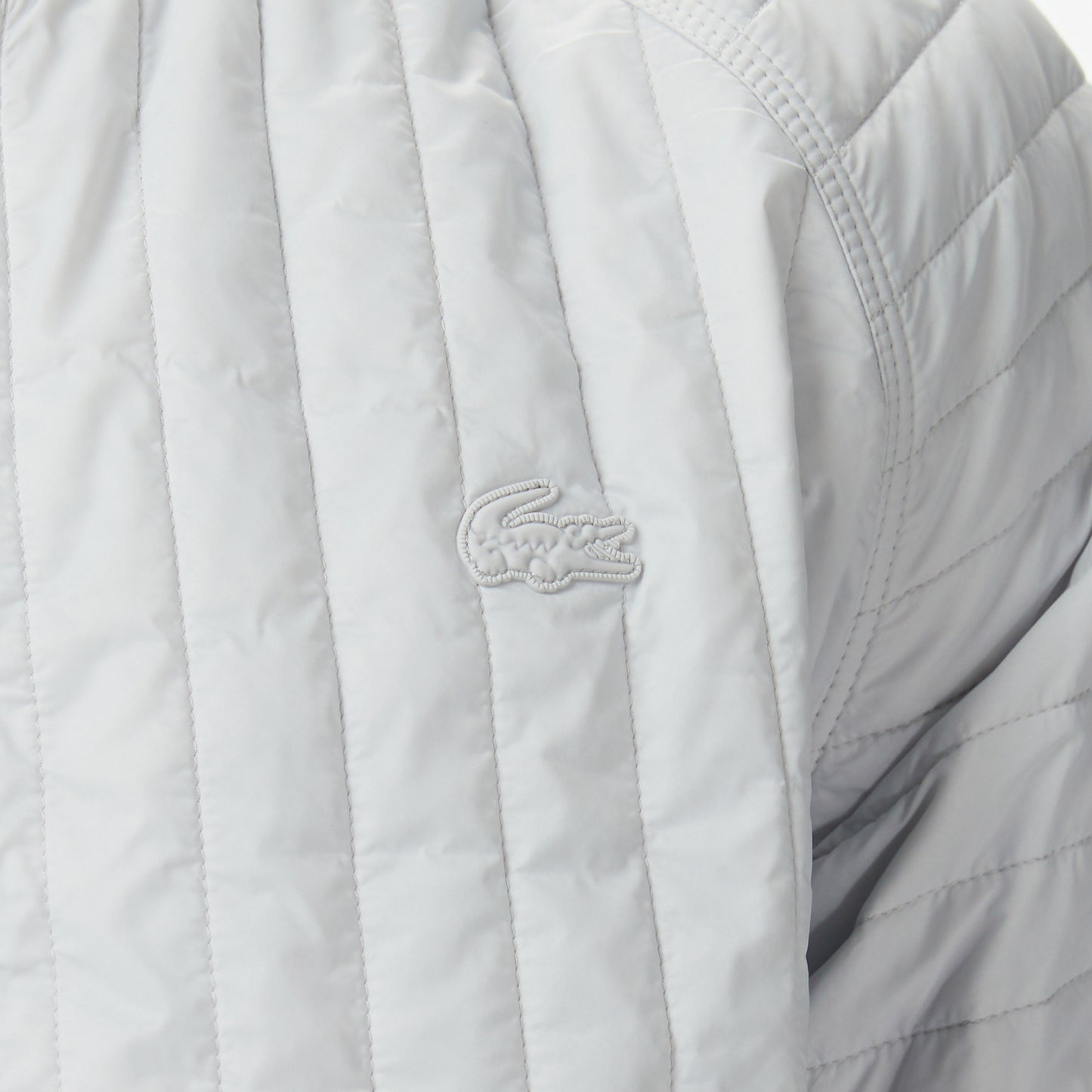 Lacoste Erkek Relaxed Fit Fermuarlı Gri Bomber Ceket