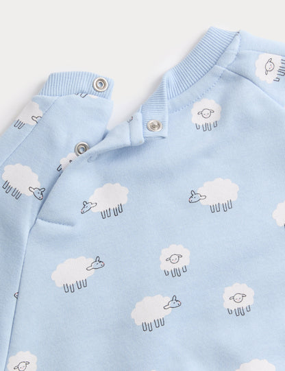 Koyun Desenli Pijama Takımı