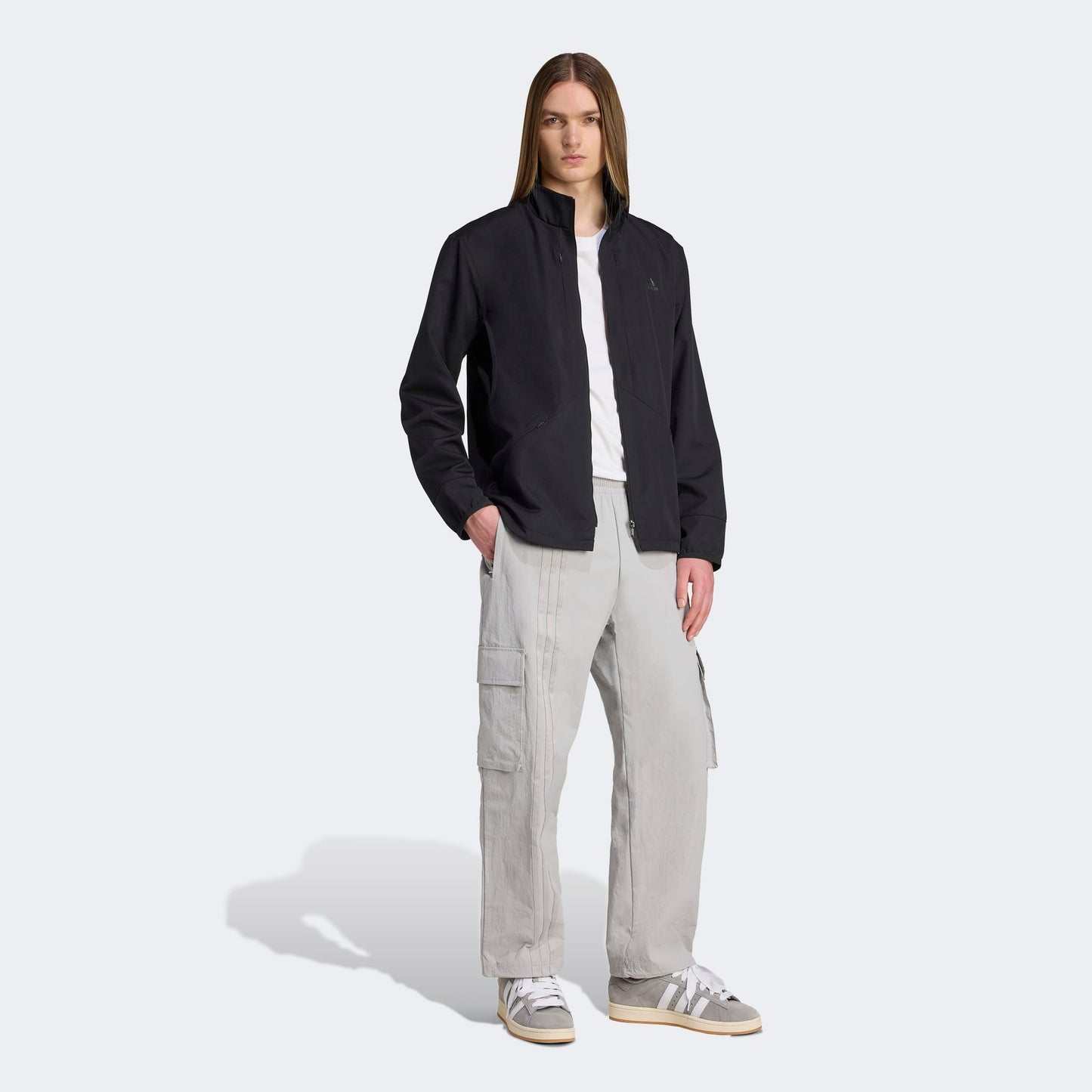 Adidas Front Stripes Woven Gri Kargo Pantolon