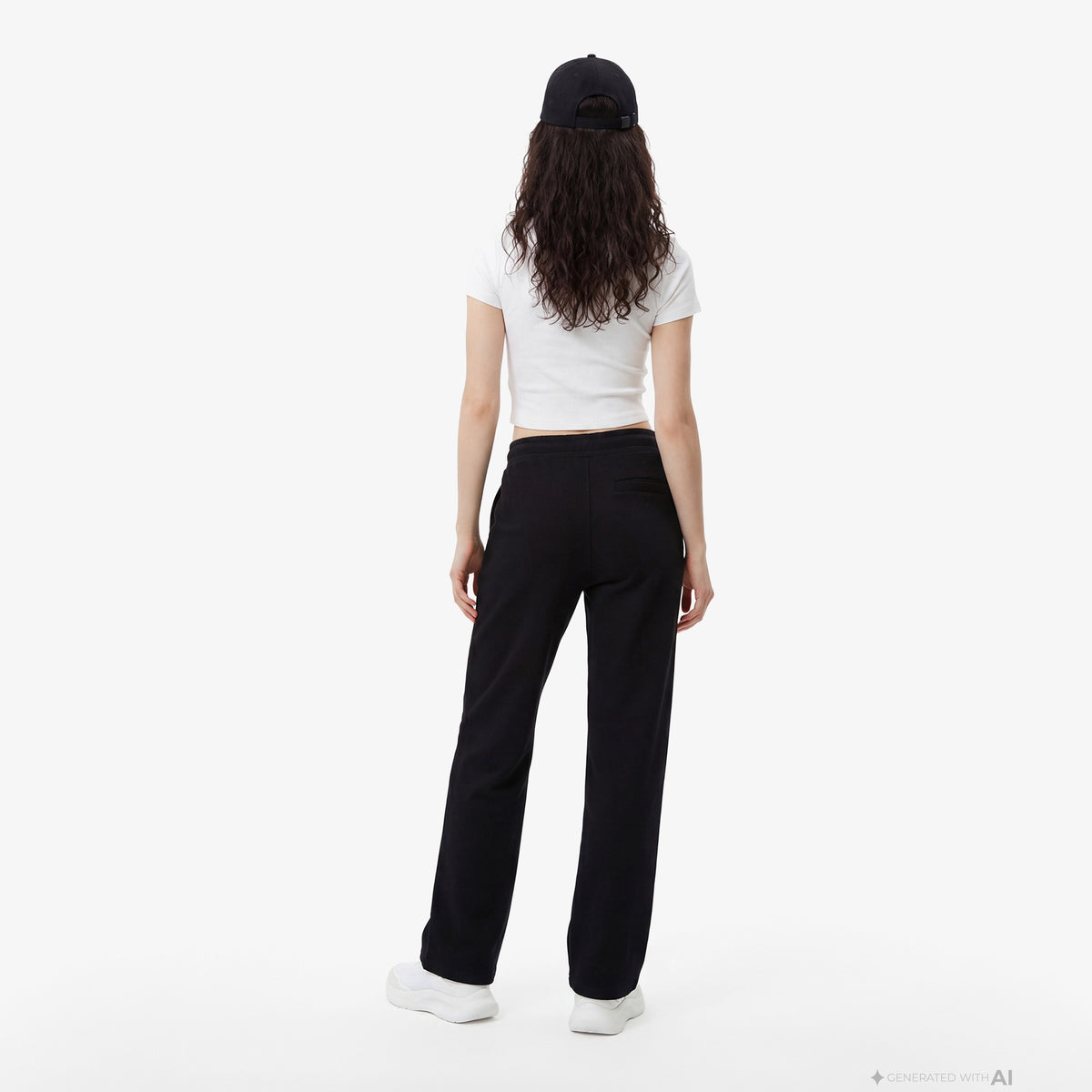 Calvin Klein Archieve Logo French Terry Kadın Siyah Eşofman Altı