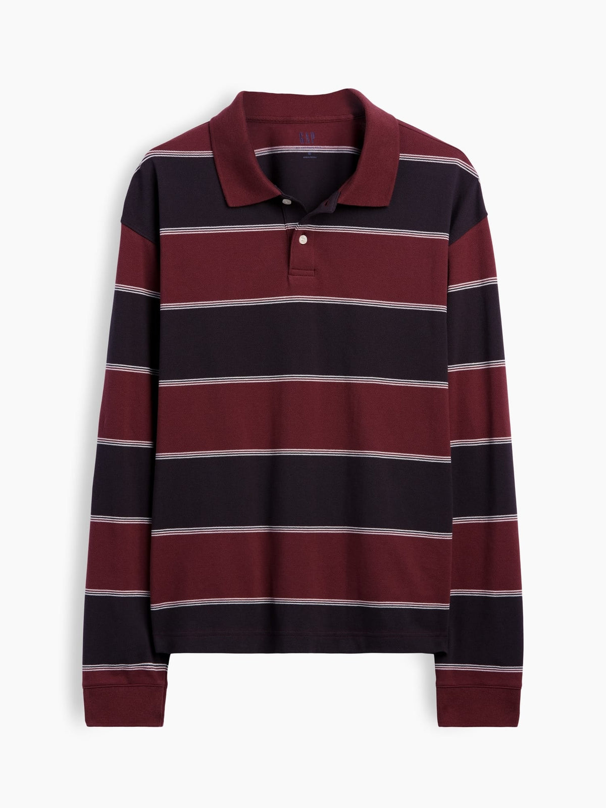 Koyu Kırmızı Oversized Pique Polo T-shirt