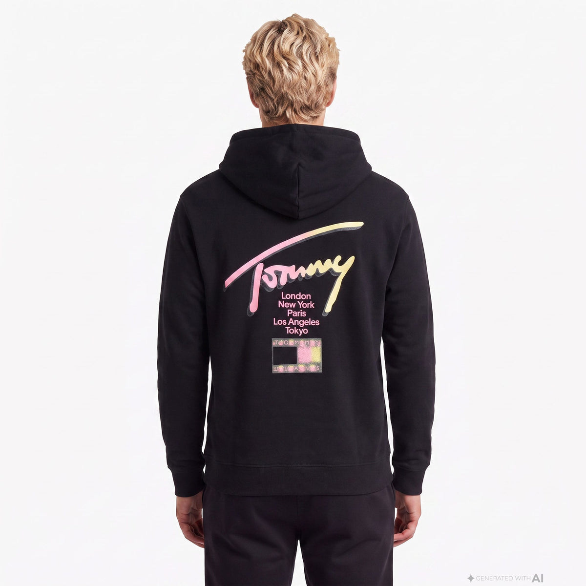 Tommy Hilfiger Rlx Signature Erkek Siyah Sweatshirt