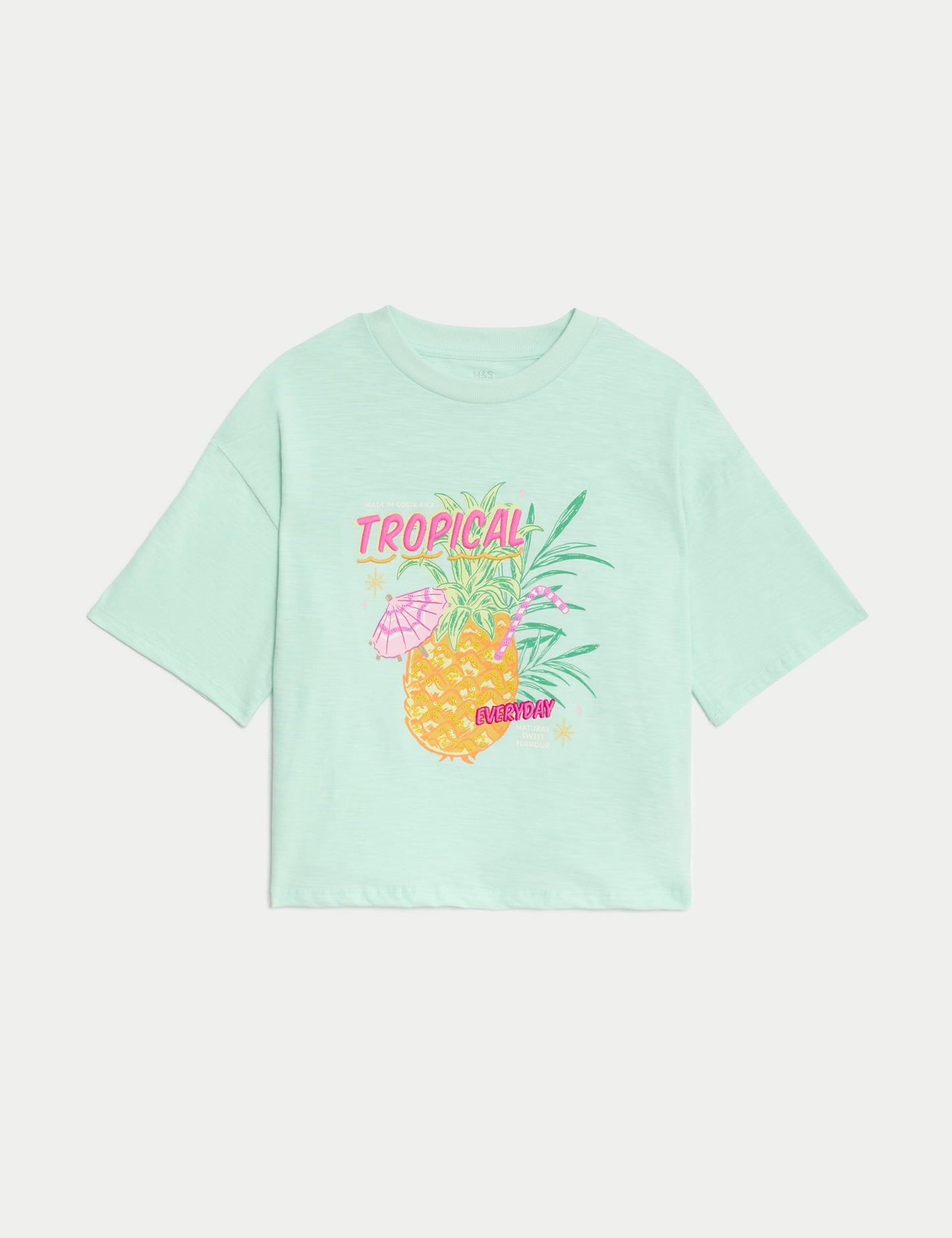 Saf Pamuklu Kısa Kollu T-shirt (6-16 Yaş)