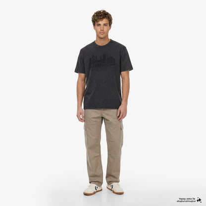 Karl Kani Signature Skyline Washed Boxy Erkek Siyah T-shirt
