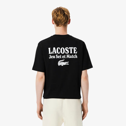 Lacoste Heavy Fit Printed Erkek Siyah T-shirt
