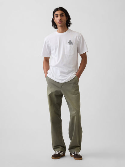 Beyaz Everyday Soft Relaxed Brannan Bear Cepli T-shirt