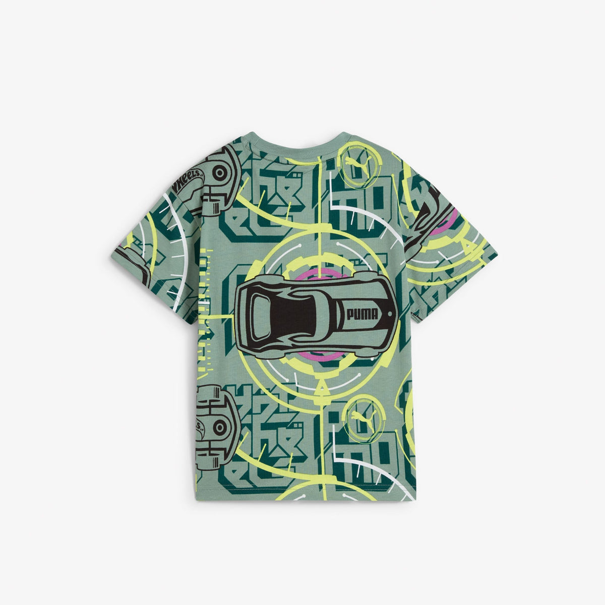 Puma Hot Wheels Graphic Çocuk Yeşil T-shirt