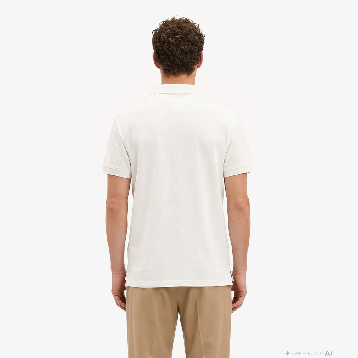 Tommy Hilfiger Classic Flag Erkek Beyaz Polo Yaka T-shirt