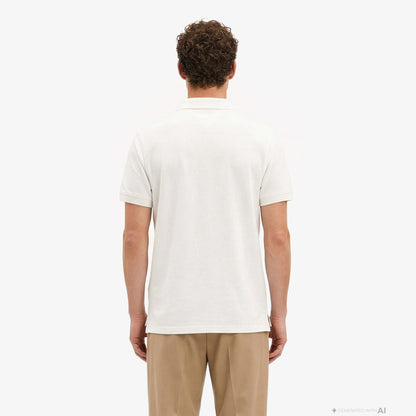Tommy Hilfiger Classic Flag Erkek Beyaz Polo Yaka T-shirt