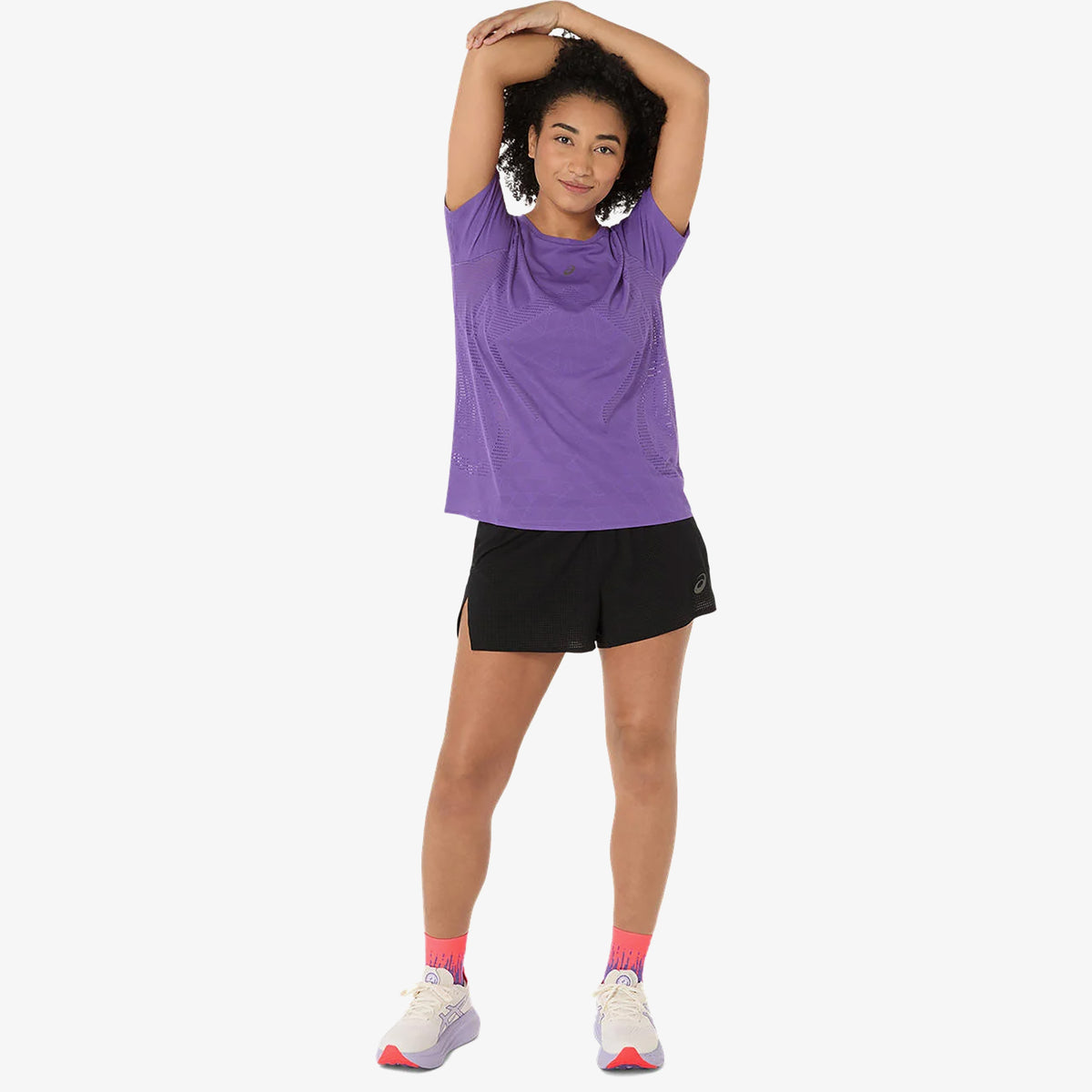 Asics Metarun Ss Top Kadın Mor T-shirt