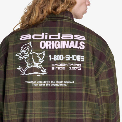 Adidas Flannel Buttonup Erkek Yeşil Gömlek