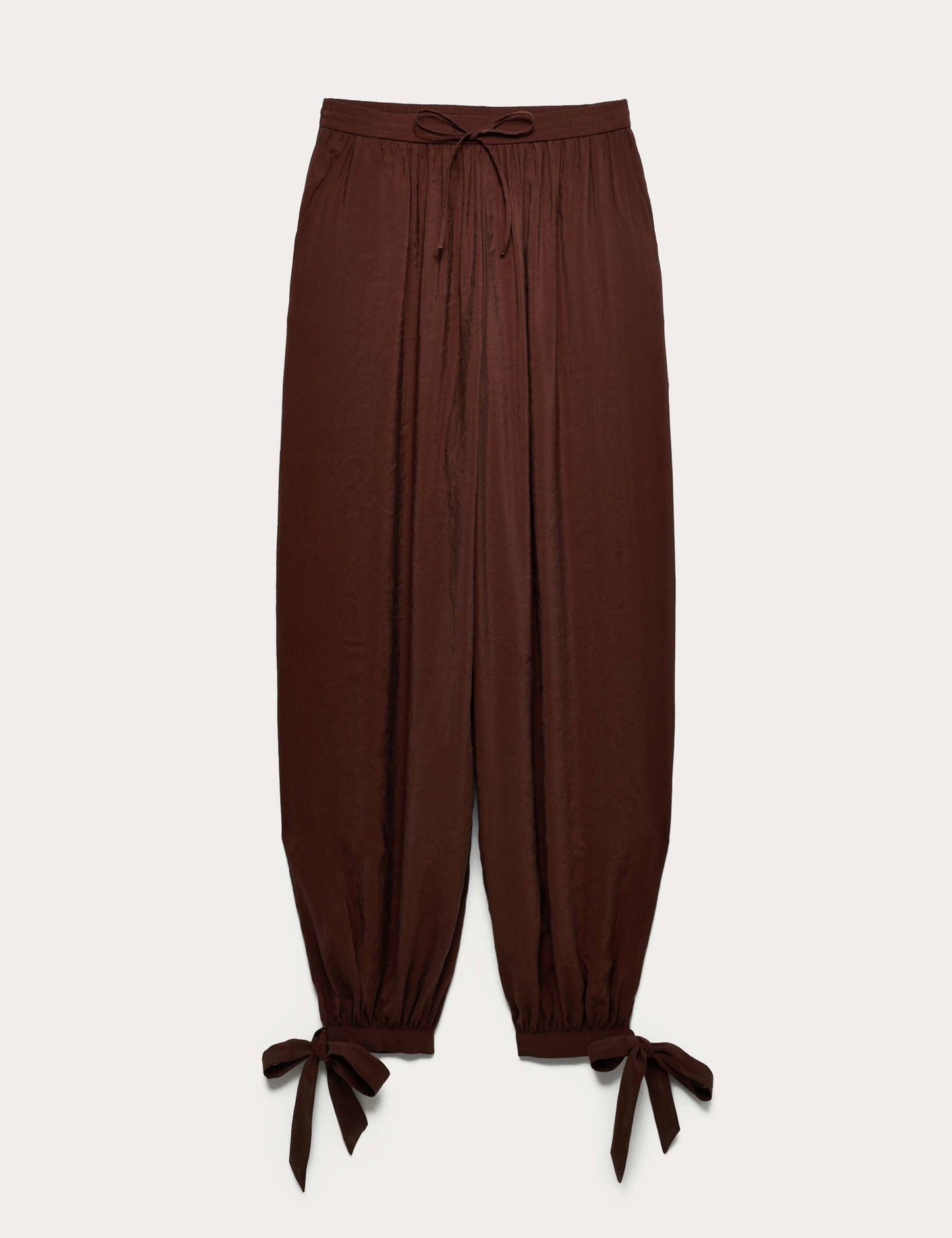 Bağlama Detaylı Balon Paça Pantolon