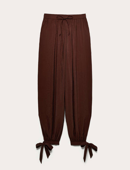 Bağlama Detaylı Balon Paça Pantolon