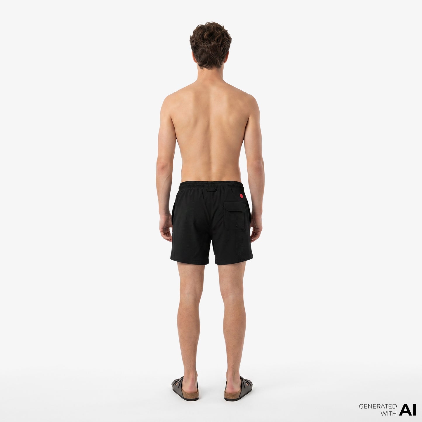 United4 Comfort Fit Erkek Siyah Deniz Şortu