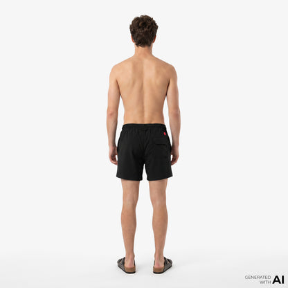 United4 Comfort Fit Erkek Siyah Deniz Şortu