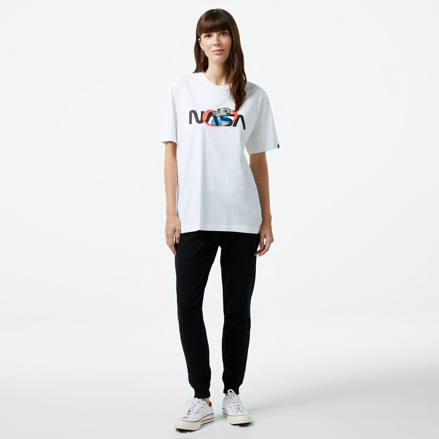 Alpha Industries  Nasa Space Unisex Beyaz T-shirt