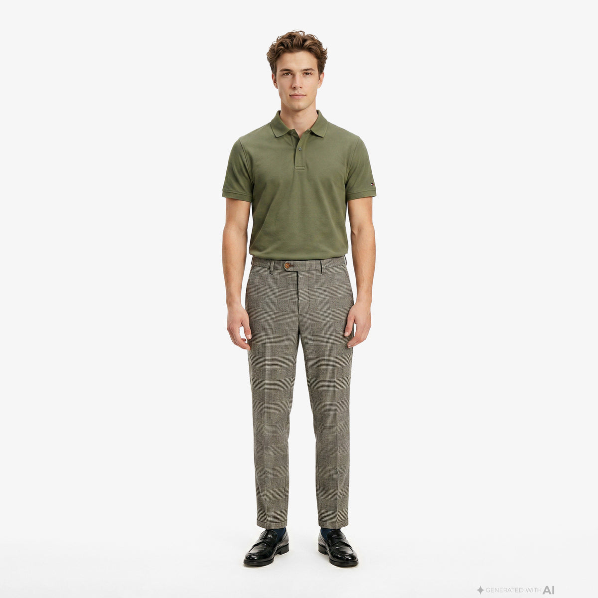Tommy Hilfiger Elevated Essentials Erkek Yeşil Polo Yaka T-shirt