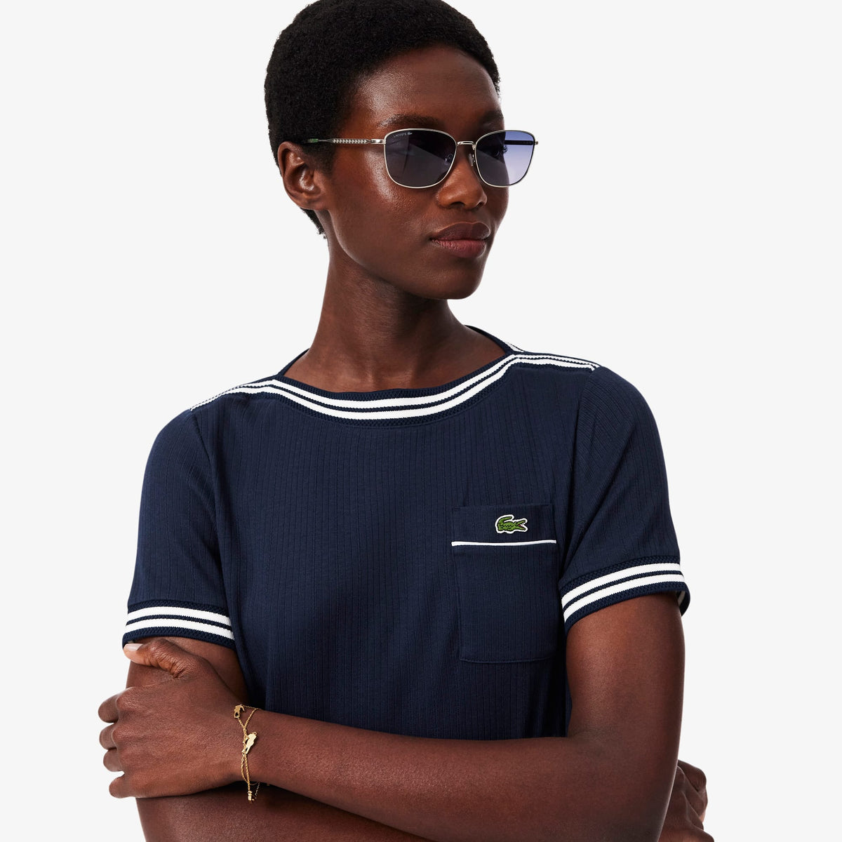 Lacoste Regular Fit Kadın Lacivert T-shirt