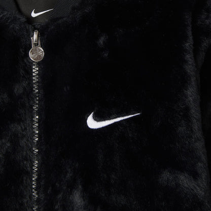 Nike Faux Fur Bomber Çocuk Siyah Mont