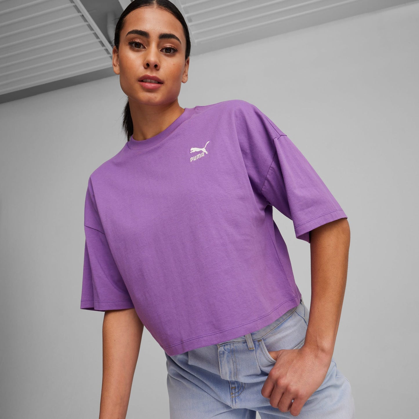 Puma Better Classsic Kadın Mor T-shirt