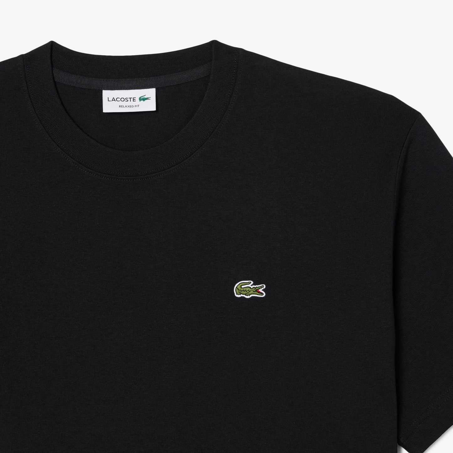 Lacoste Erkek Relaxed Fit Bisiklet Yaka Siyah T-shirt