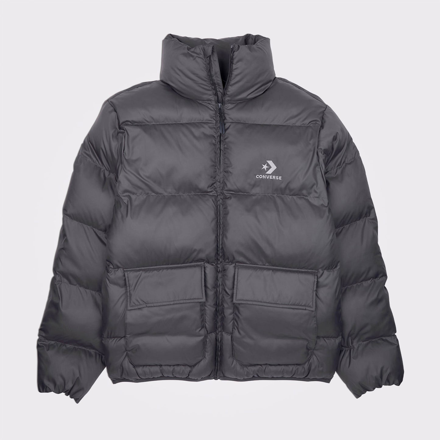 Converse Classic Patch Pocket Erkek Dik Yaka Siyah Şişme Mont
