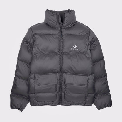 Converse Classic Patch Pocket Erkek Dik Yaka Siyah Şişme Mont