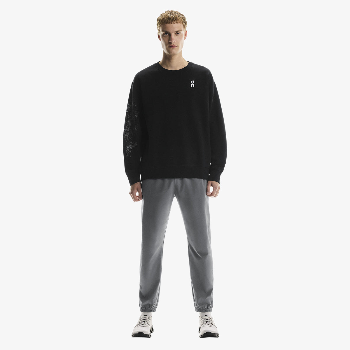 On Club Crew Graphic Erkek Siyah Sweatshirt