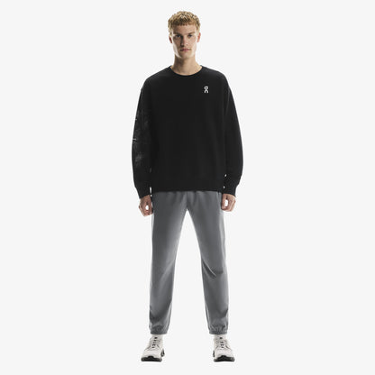 On Club Crew Graphic Erkek Siyah Sweatshirt