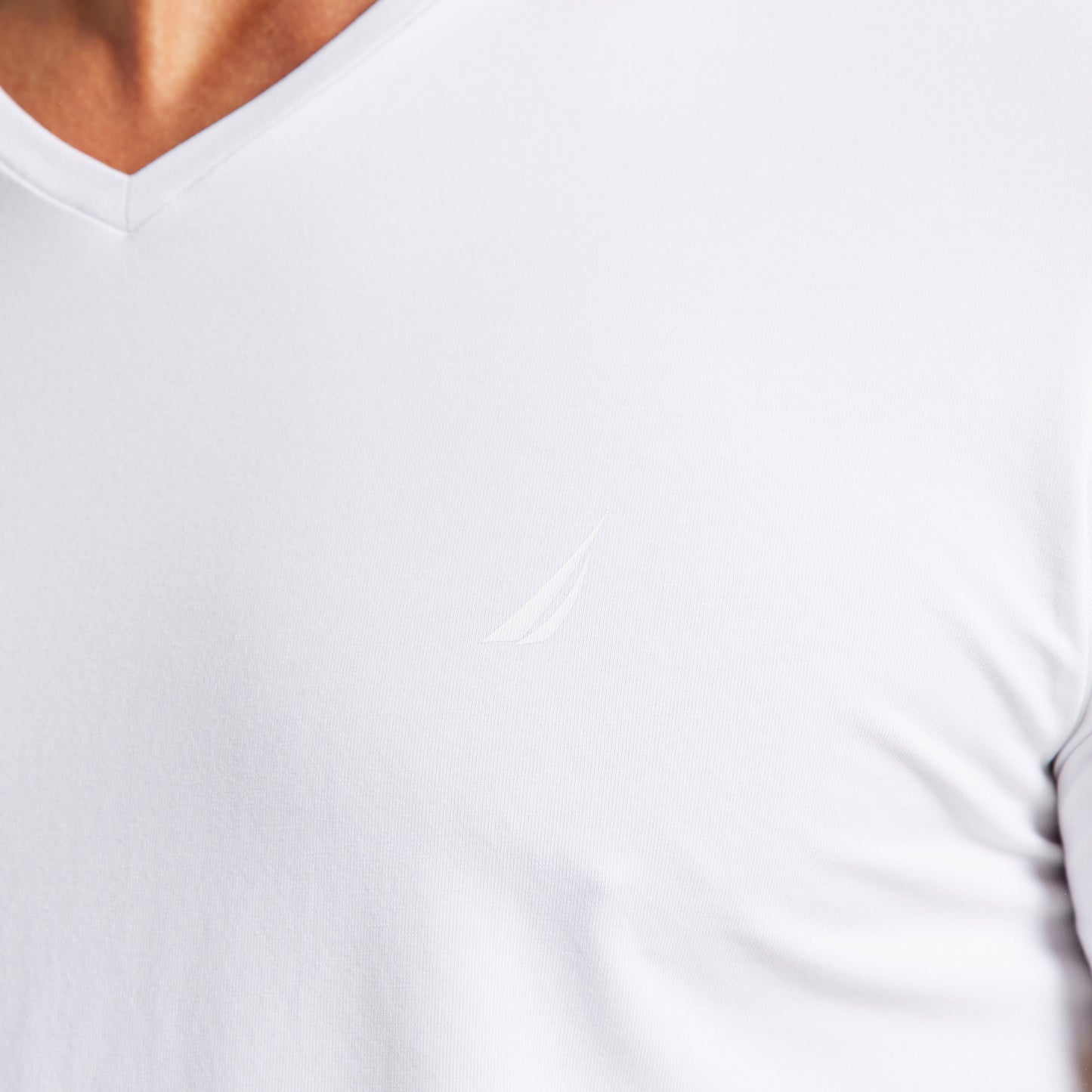 Nautica Erkek Beyaz Standart Fit T-shirt