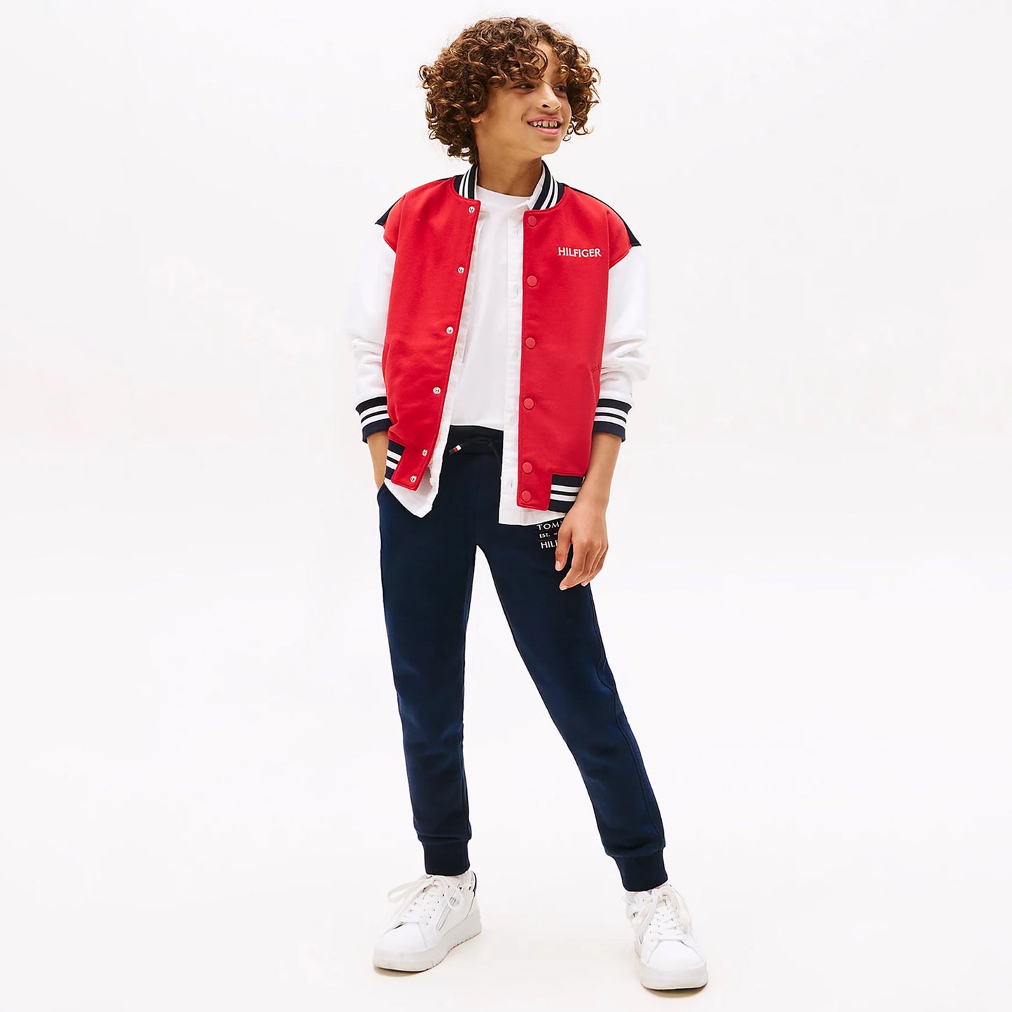 Tommy Hilfiger Cuffed Leg Logo Çocuk Lacivert Eşofman Altı