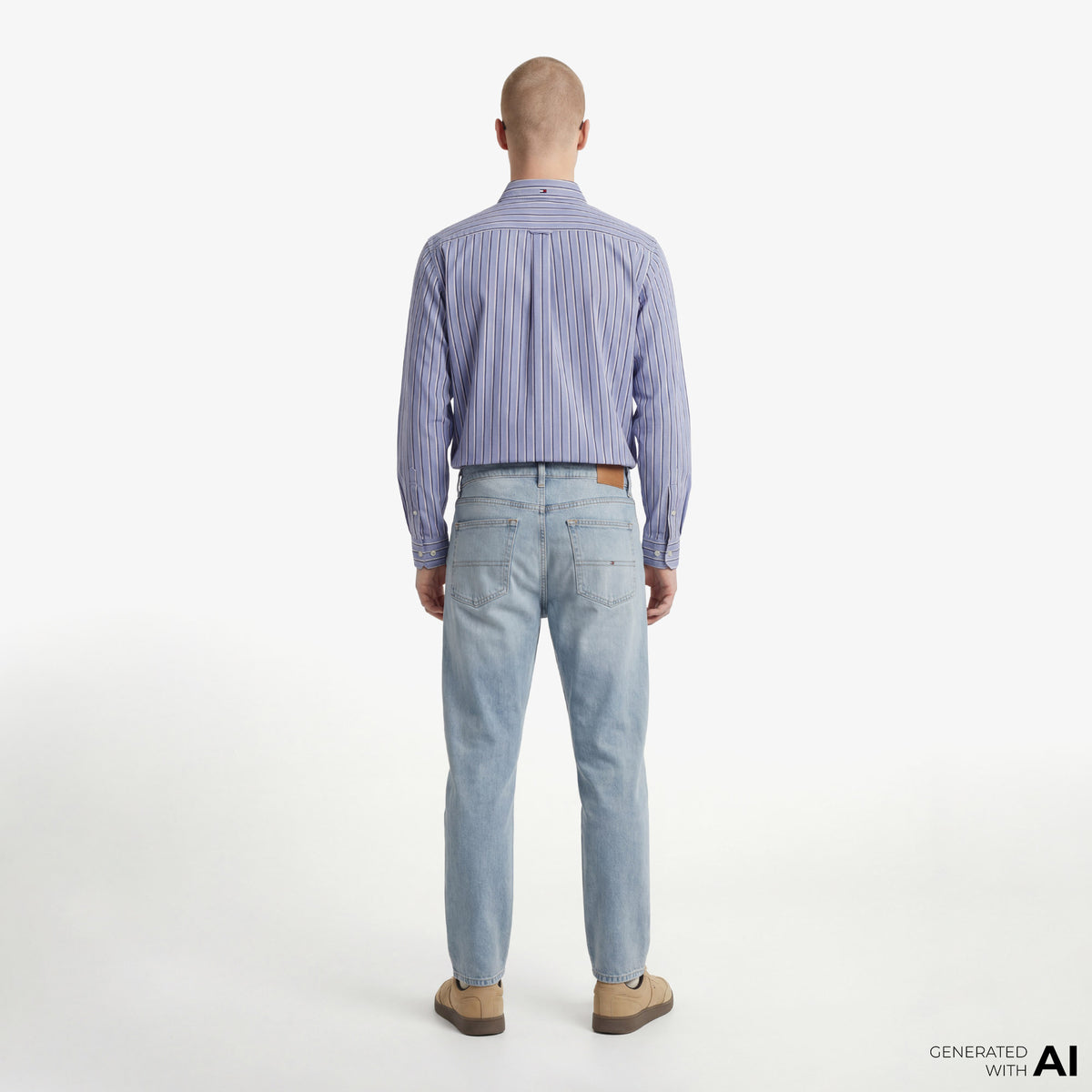 Tommy Hilfiger Visual Wash Erkek Lacivert Jean