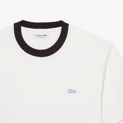 Lacoste Classic Fit Bisiklet Yaka Erkek Beyaz T-shirt