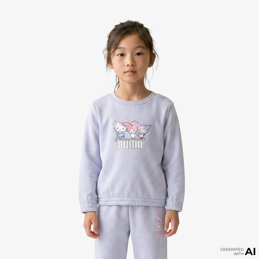 Puma X Hello Kitty & Friends Bebek Gri Eşofman Takımı