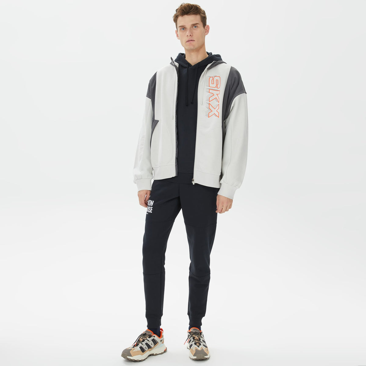 Skechers Lw Fleece Full Zip Erkek Gri Eşofman Üstü