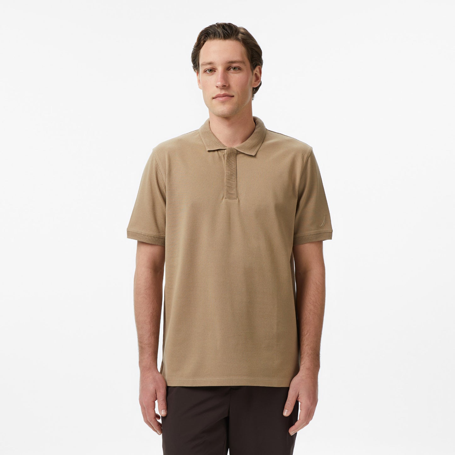 Nautica Erkek Bej Regular Fit Polo Yaka T-shirt