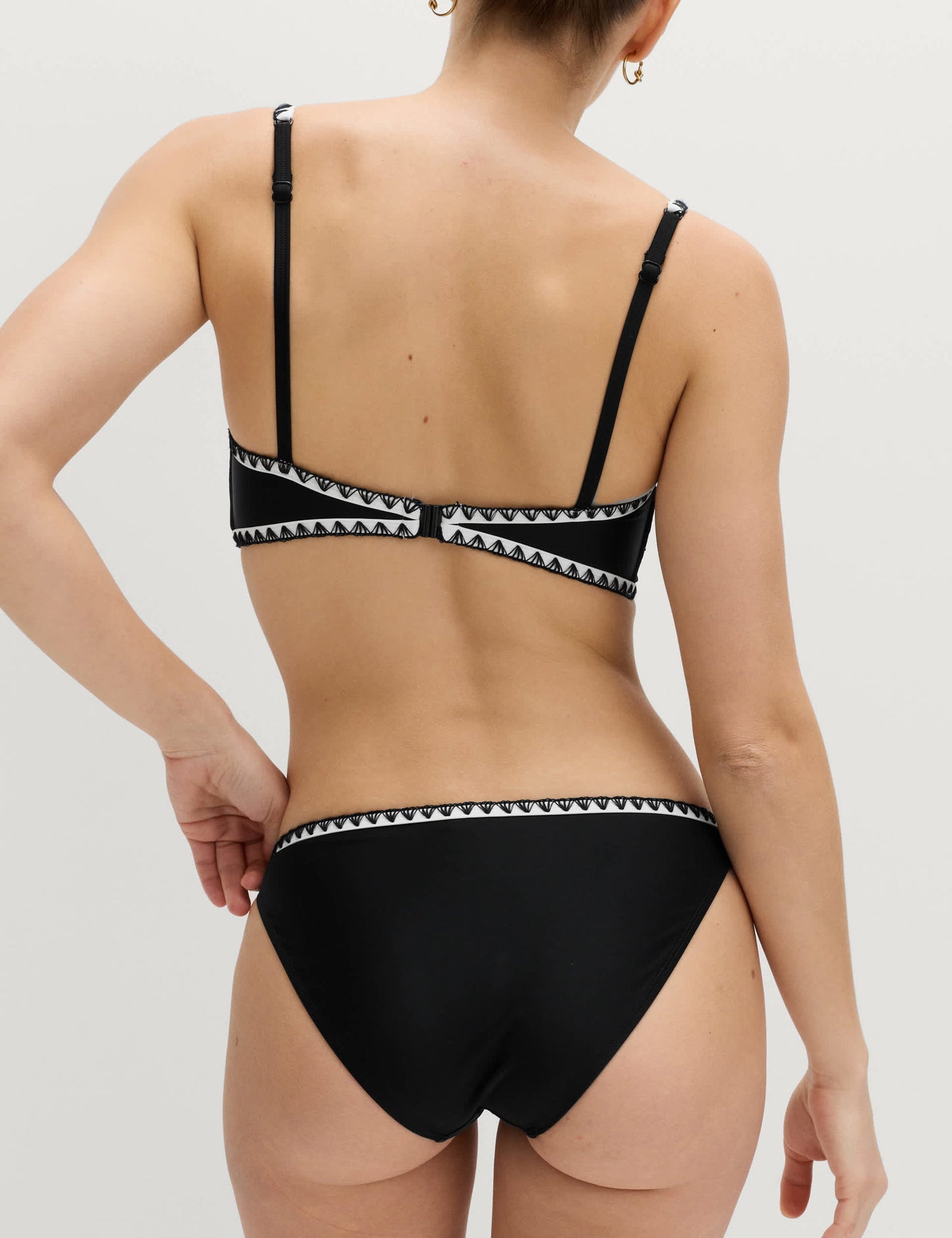 Dikiş Detaylı Yüksek Bel Bikini Altı
