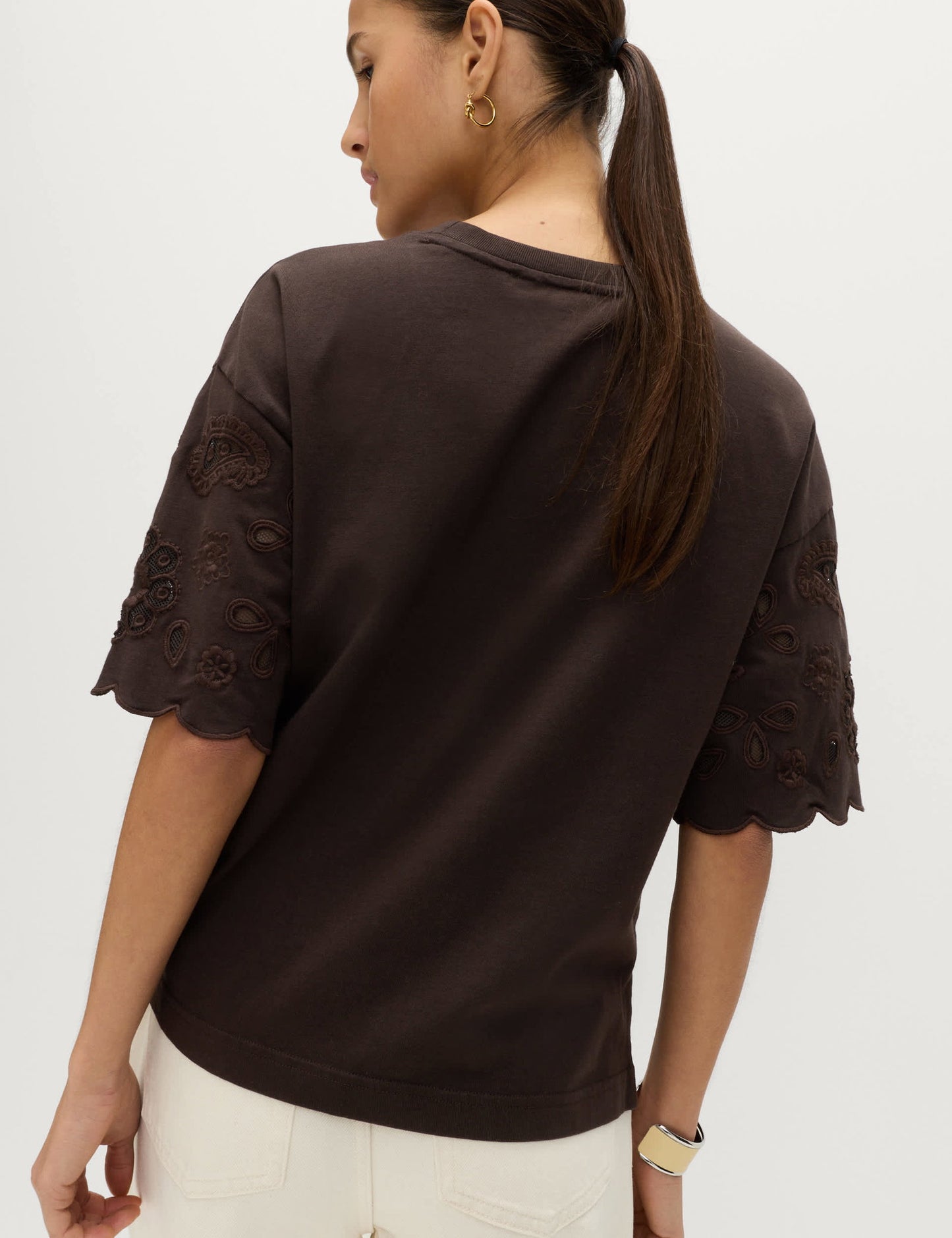 Saf Pamuklu Boxy T-shirt
