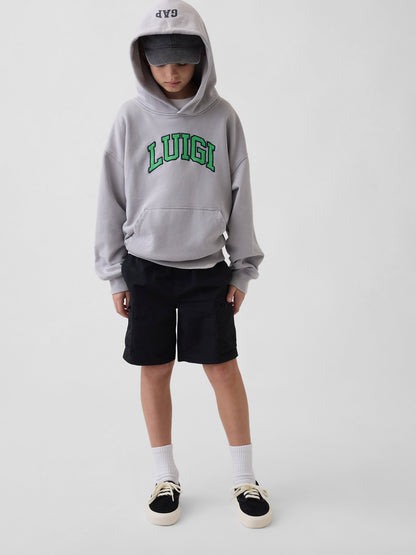 Gri Süper Mario Vintagesoft Sweatshirt